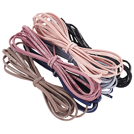 BENECREAT 6Strands 6 Colors Nylon Elastic Cords, for DIY Hair Accessories, Flat with Word Required