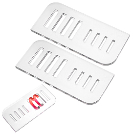 Прозрачный акриловый инструмент для глины, шаблон обрезки сетки для резки