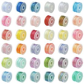 36 рулоны 36 цвета 6-слойная полиэфирная металлизированная нить, для изготовления ювелирных изделий DIY
