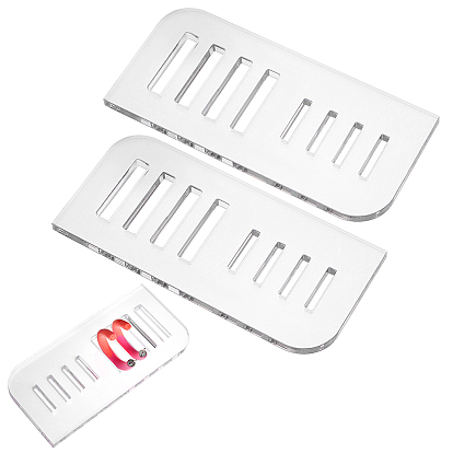 Прозрачный акриловый инструмент для глины, шаблон обрезки сетки для резки