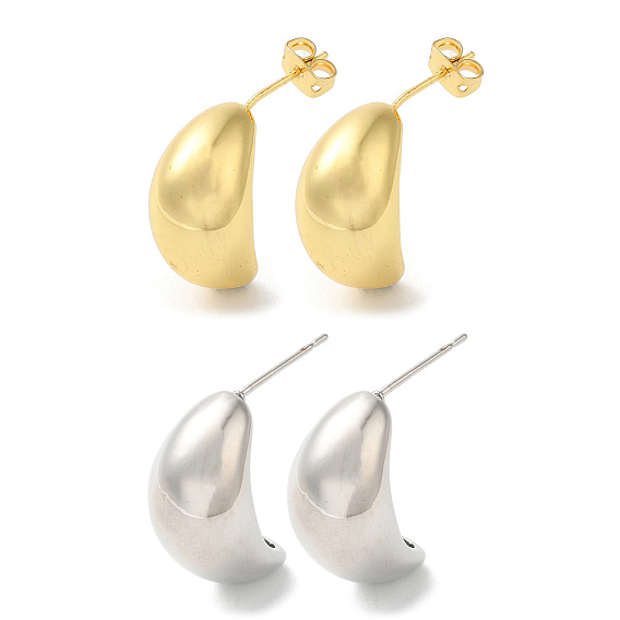 Серьги-гвоздики из латуни с реечным покрытием, долговечный, без свинца и без кадмия, слеза