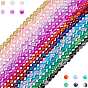Spray Painted Crackle Glass Beads Strands, Round
