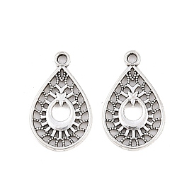 Сплавочные подвески тибетского стиля, полые подвески в форме слезы