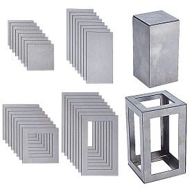 48шт. 4 стили, набор листов для тренировки сварки стали, Прямоугольник и квадрат