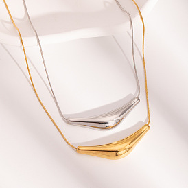 Минималистичные ожерелья из нержавеющей стали с V-образной подвеской для женщин