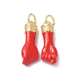 Эко-подвески с покрытием из латуни и эмали, долговечный, реальный 18 k позолоченный, с целью перехода в кольце, ручное очарование