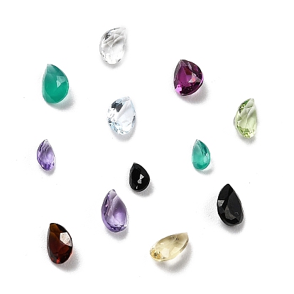 Ограненные кабошоны из натуральных драгоценных камней, назад назад, форма слезы