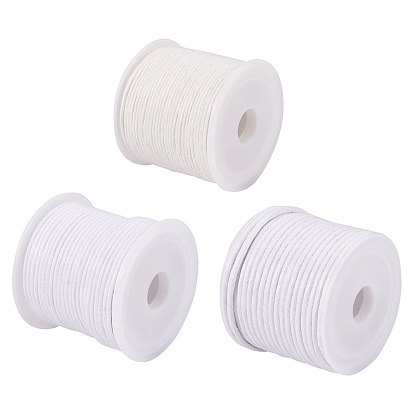 40м 3 стили вощеные хлопковые шнуры, многослойный круглый шнур, с пластиковыми бобин