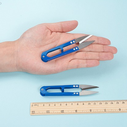 Sharp Steel Scissors, Mixed Color, 106x22x10mm, 12pcs/dozen