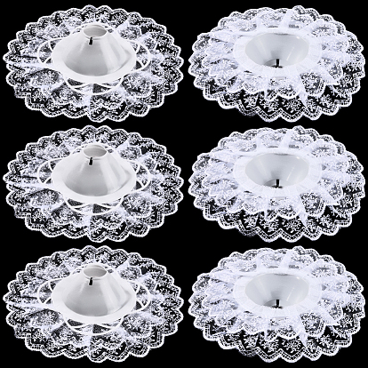 6шт. пластиковые и кружевные воротники-букеты, держатель для свадебного букета с цветочной ручкой