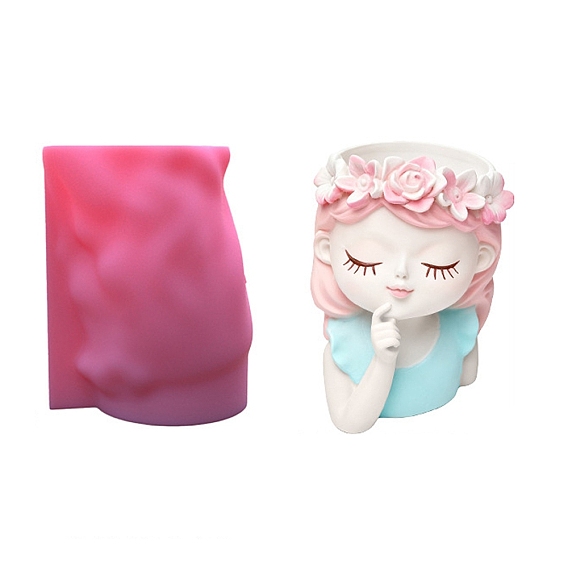 Силиконовые формы для ваз, девушка