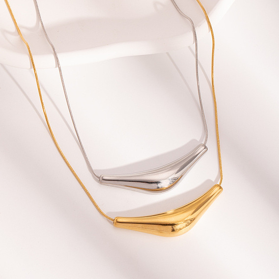 Минималистичные ожерелья из нержавеющей стали с V-образной подвеской для женщин