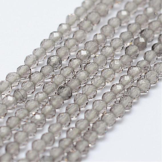 Natural Gemstone Bead Strands, Faceted, Round