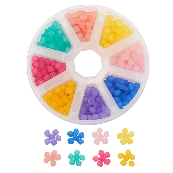 DIY Cone Beads Bracelet Making Kit, Including Cone Frosted Acrylic Beads and Elastic Stretch Thread