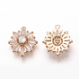 Pendentifs alliage de zircons, fleur avec coeur
