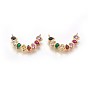 Golden Tone Brass Micro Pave Cubic Zirconia Pendants