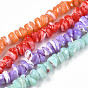 Natural Freshwater Shell Beads Strands, Dyed, Nuggets Chips