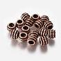 Тибетский стиль сплава баррель большое отверстие европейские шарики, без кадмия и без свинца, 6x8 мм, Отверстие : 4 мм , около 1310 шт / 1000 г