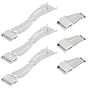 6 Pcs 304 Stainless Steel Watch Band Clasps, Fold Over Clasps