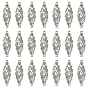 30Pcs Tibetan Style Alloy Connector Charms, Leaf Links
