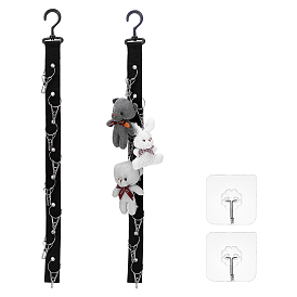 Sangle de présentation en nylon pour peluche, avec clips en acier inoxydable