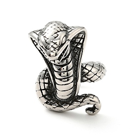 316 Stainless Steel Snake Finger Ring, Gothic Jewelry for Women