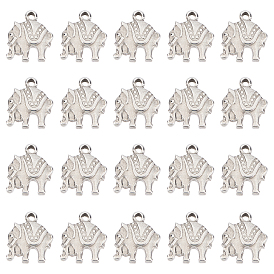 20 шт. 304 подвески из нержавеющей стали, 3d слон
