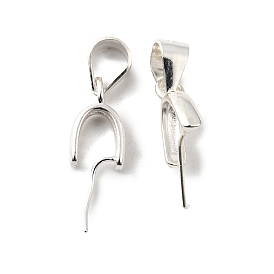 925 Sterling Silver Pendants, Ice Pick & Pinch Bails, with 925 Stamp
