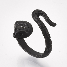 Electrophoresis Alloy Cuff Finger Rings, Snake