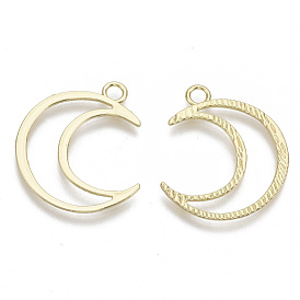 Alloy Pendants, Hollow, Double Horn/Crescent Moon