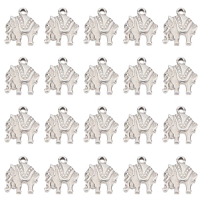20 шт. 304 подвески из нержавеющей стали, 3d слон