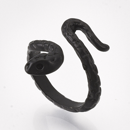 Electrophoresis Alloy Cuff Finger Rings, Snake