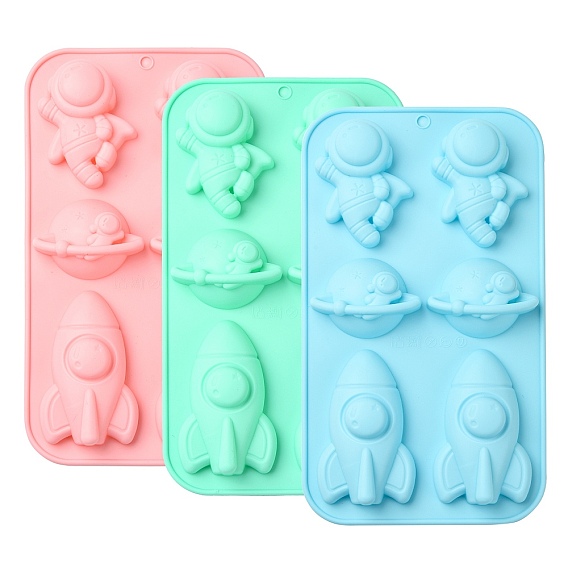 1 набор 3 шт 3 цвета силиконовые формы серии астронавт