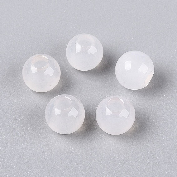 Perles en agate naturelles, lisse et rond
