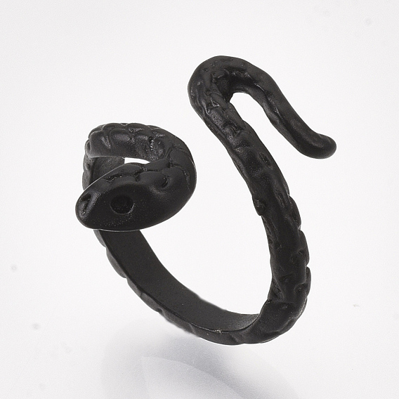 Electrophoresis Alloy Cuff Finger Rings, Snake