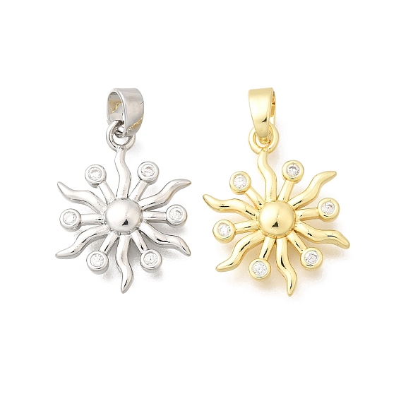 Латунные подвески с фианитами, солнечные чары, долговечный