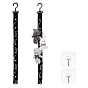 Nylon Plush Toy Display Strap, with Stainless Steel Clips
