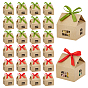 30 шт. 2 Цвета коробки из крафт-бумаги в форме домика с лентой и окошком, подарочные коробки для вечеринок