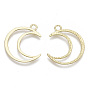 Alloy Pendants, Hollow, Double Horn/Crescent Moon