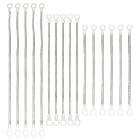 15шт. 3 размер плоский медный плетеный автомобильный заземляющий провод с наконечниками