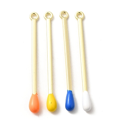 Подвески из сплава , с эмалью, без свинца, без кадмии и без никеля, стойки покрытие, чары из спичек, золотые