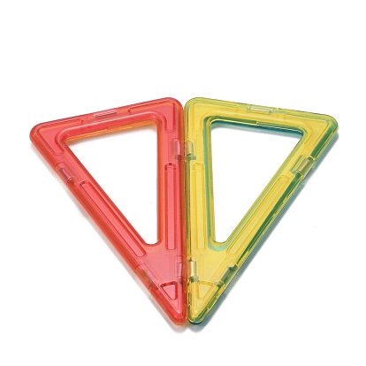 DIY Plastic Magnetic Building Blocks, 3D Building Blocks Construction Playboards, for Kids Building Toys Gift Accessories, Triangle