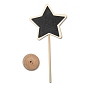 Star Boxwood Mini Chalkboard Signs, with Support Easels, for Wedding & Birthday Party Decoration