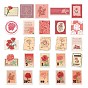 PVC Self Adhesive Flower Sticker Labels, Waterproof Rose Decals, for Suitcase, Skateboard, Refrigerator, Helmet, Mobile Phone Shell