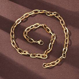 304 бусы из нержавеющей стали текстурированные кабельные цепочки, ионное покрытие (ip)