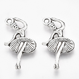 Tibetan Style Alloy Pendants, Ballet Dancer