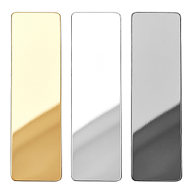 Stainless Steel Brooch Findings, Stamping Blank Tag, Rectangle