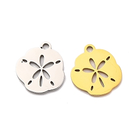 201 Stainless Steel Charms, Laser Cut, Flower Charm