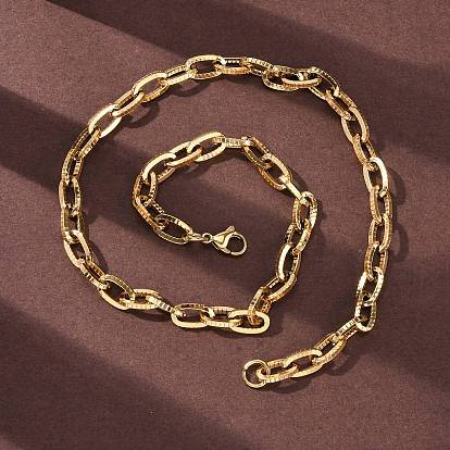 304 бусы из нержавеющей стали текстурированные кабельные цепочки, ионное покрытие (ip)