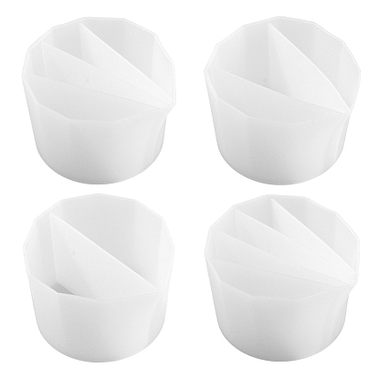 4 шт. 4 стили многоразового использования разборная чашка для заливки краски, силиконовые стаканчики для смешивания смолы